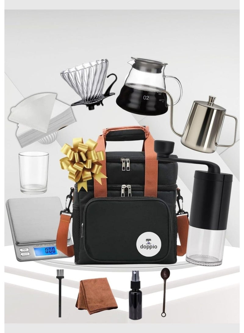 Doppio Complete 12-Piece V60 Pour Over Coffee Set – With Travel Bag - Image 2